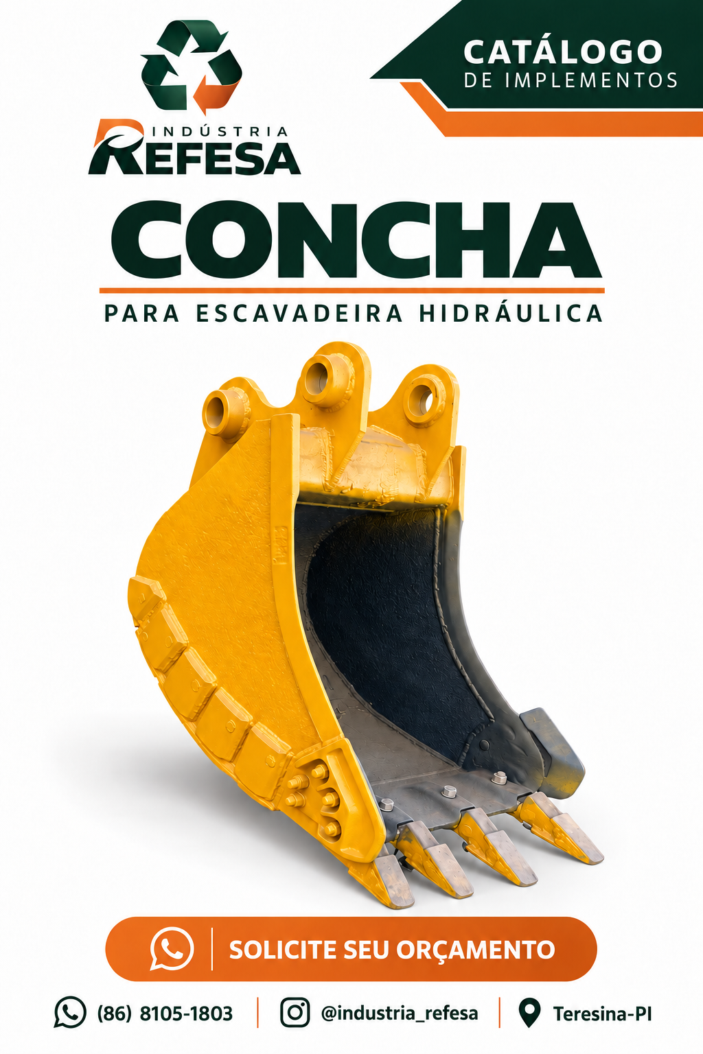 Catálogo Refesa — Concha para escavadeira hidráulica