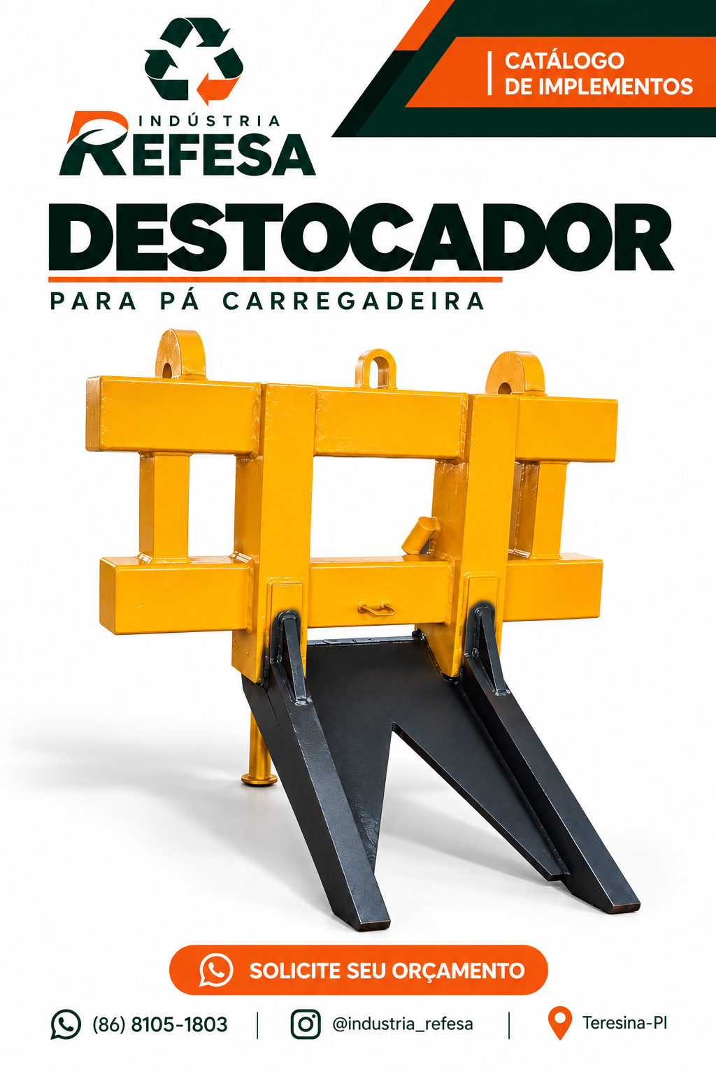 Catálogo Refesa — Destocador para pá carregadeira